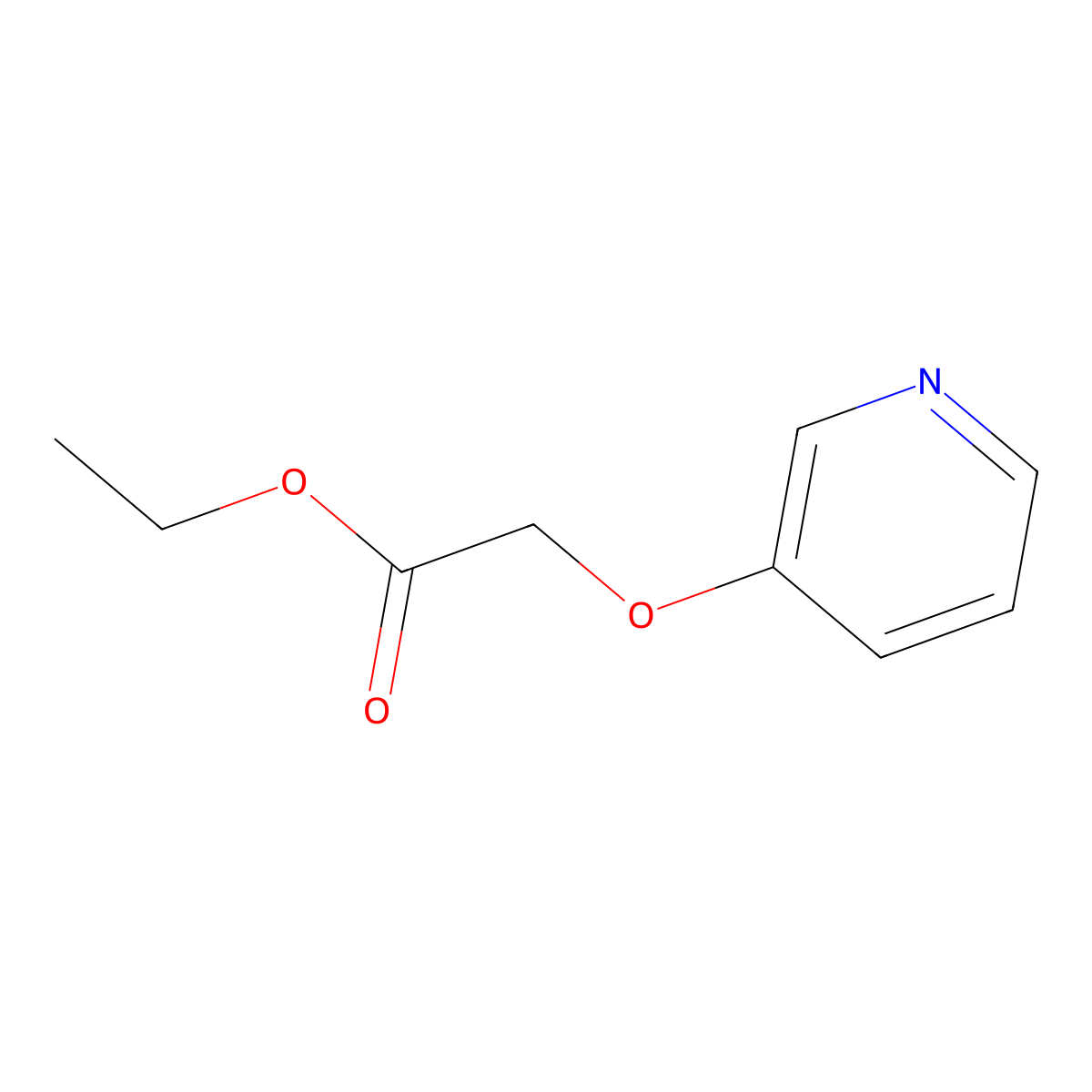 Ethyl 2-(pyridin-3-yloxy)acetate molecular structure, CAS 18342-98-8