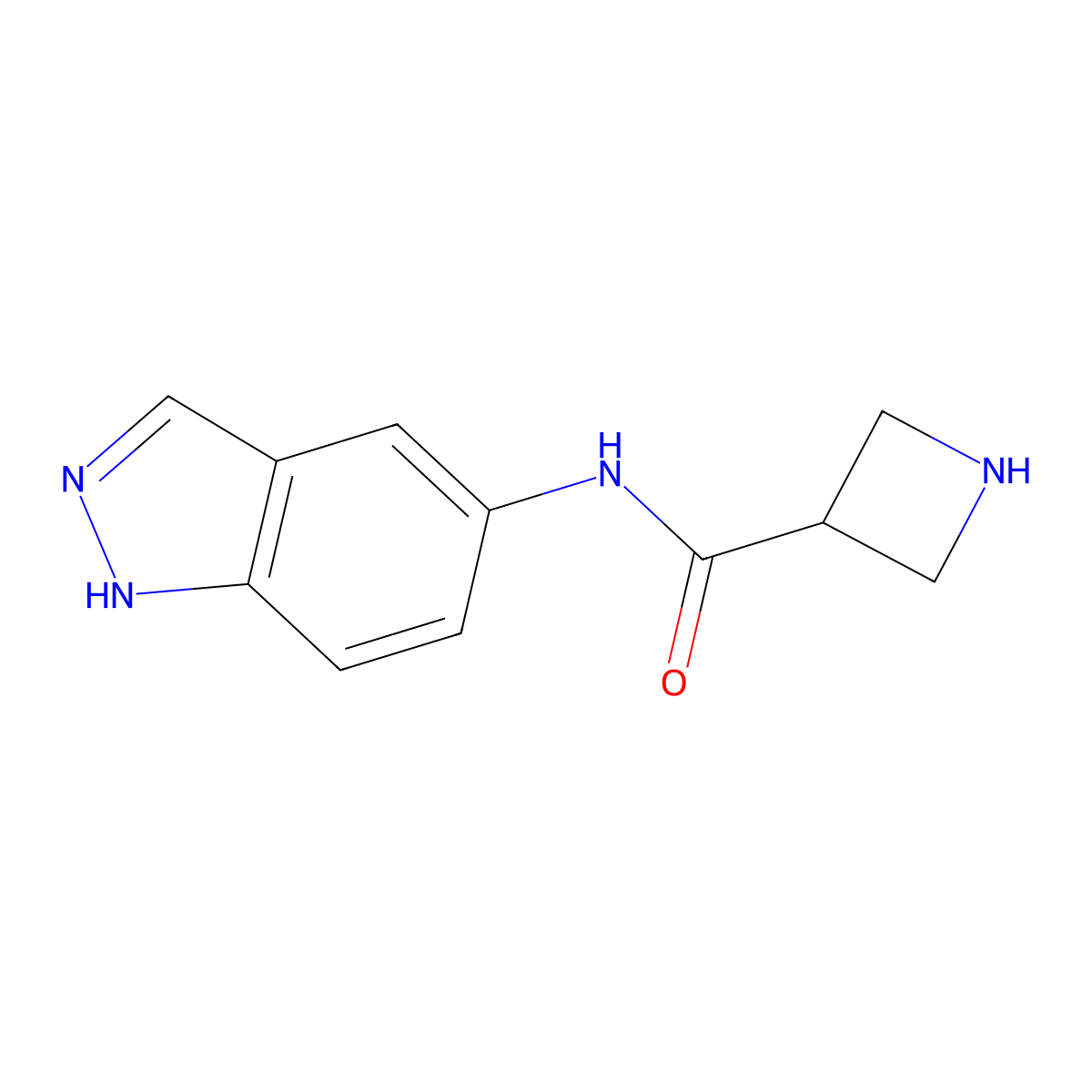 N-(1H-indazol-5-yl)azetidine-3-carboxamide molecular structure, CAS 1834259-95-8