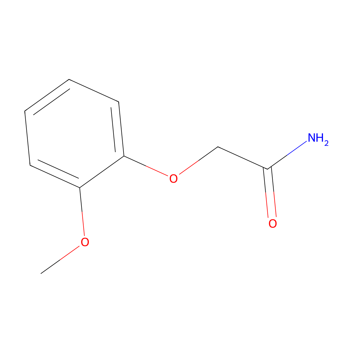 2-(2-Methoxyphenoxy)acetamide molecular structure, CAS 183427-87-4