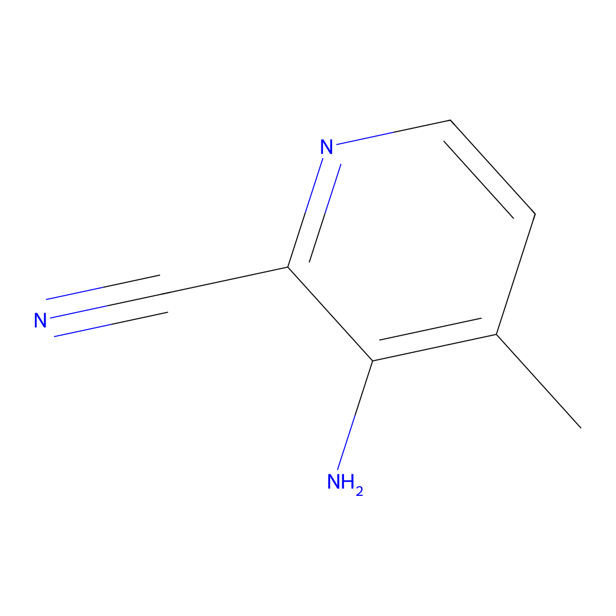 3-Amino-4-methylpicolinonitrile molecular structure, CAS 183428-92-4