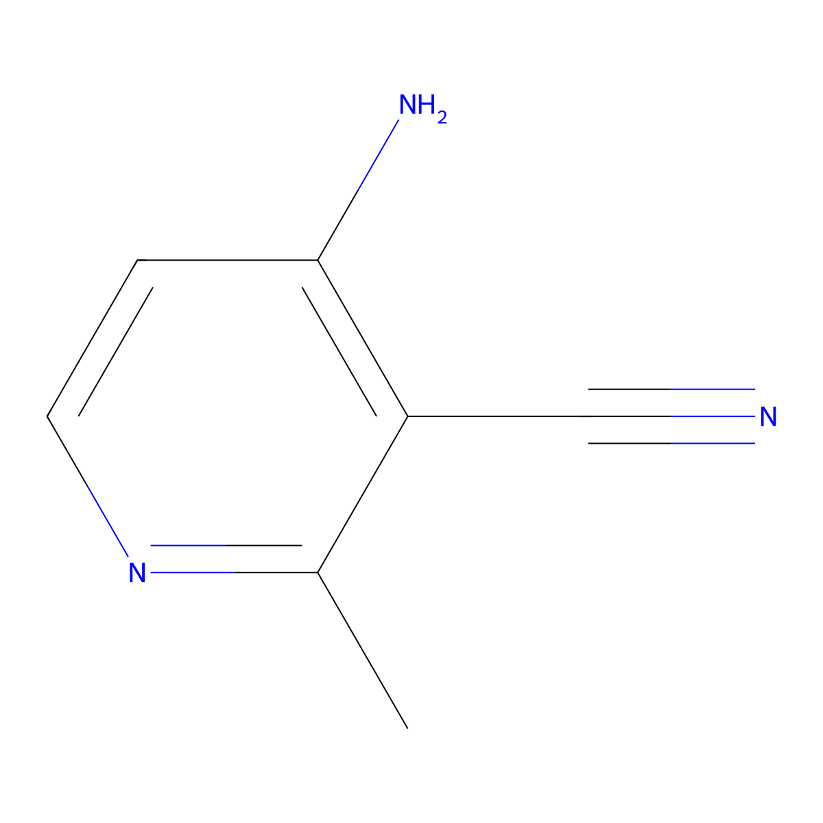 4-Amino-2-methylnicotinonitrile molecular structure, CAS 183428-94-6