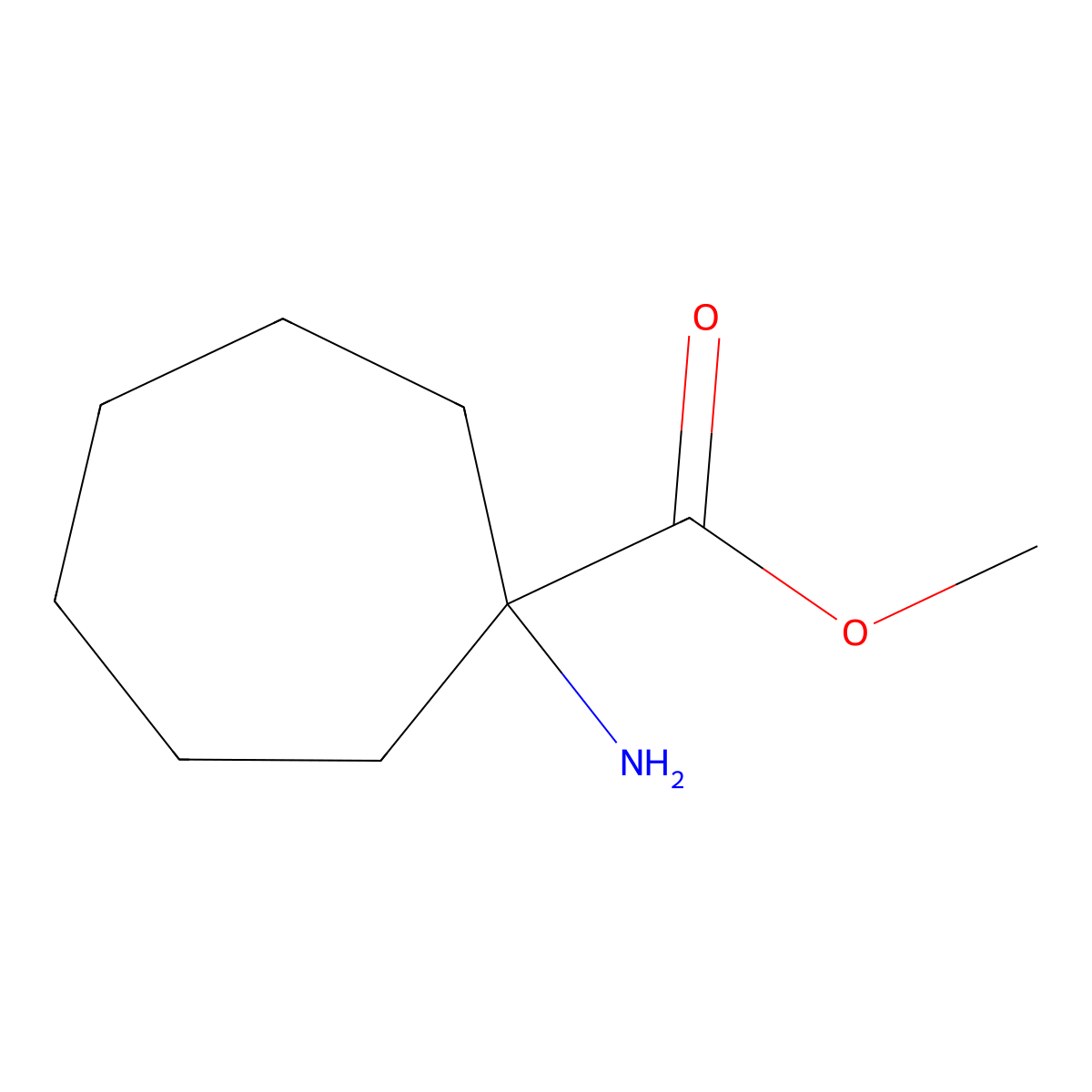 Methyl 1-aminocycloheptanecarboxylate molecular structure, CAS 183429-63-2