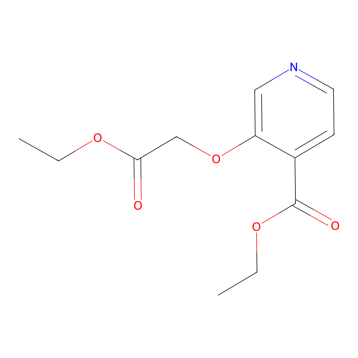 Ethyl 3-(2-ethoxy-2-oxoethoxy)isonicotinate molecular structure, CAS 18343-02-7