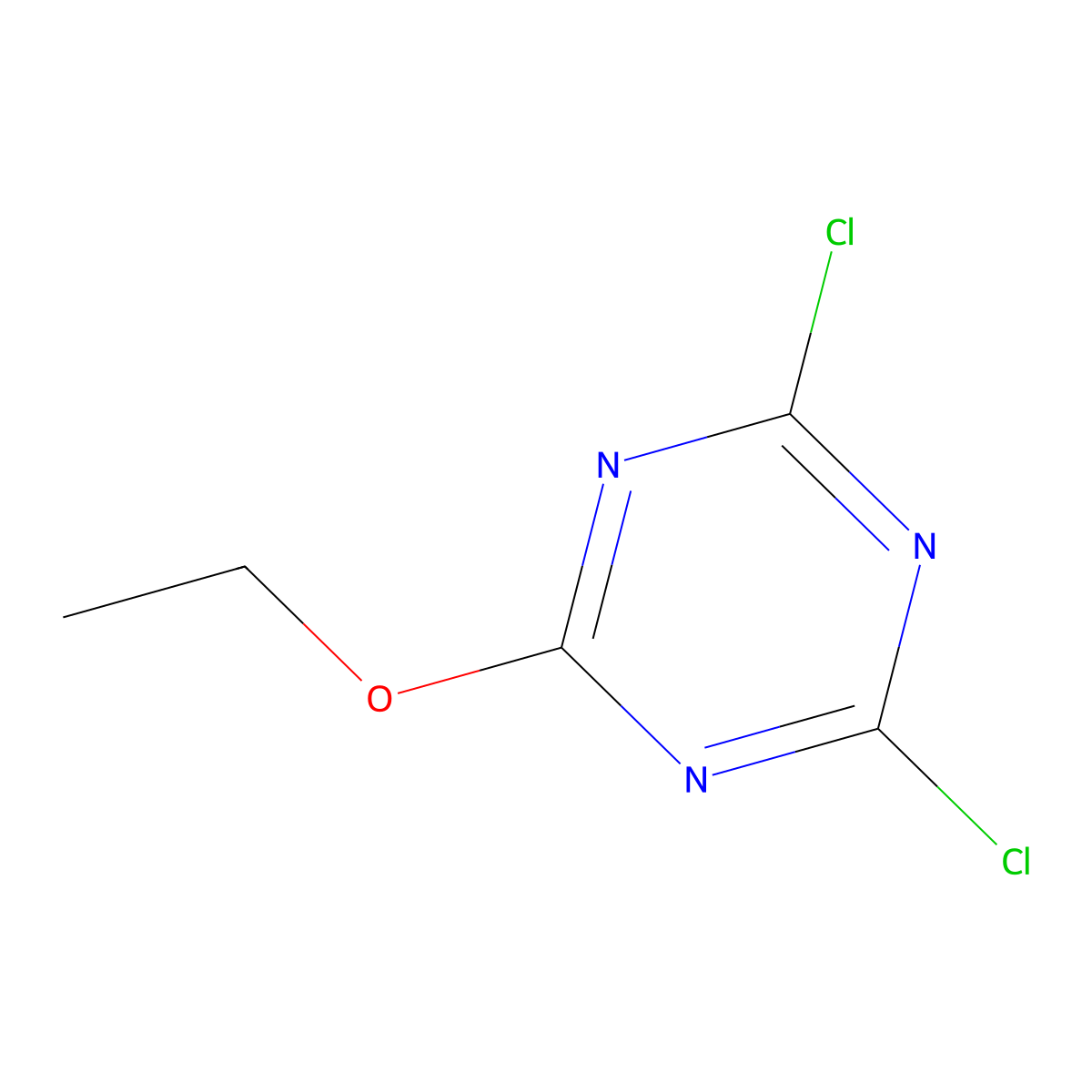 2,4-Dichloro-6-ethoxy-1,3,5-triazine molecular structure, CAS 18343-30-1