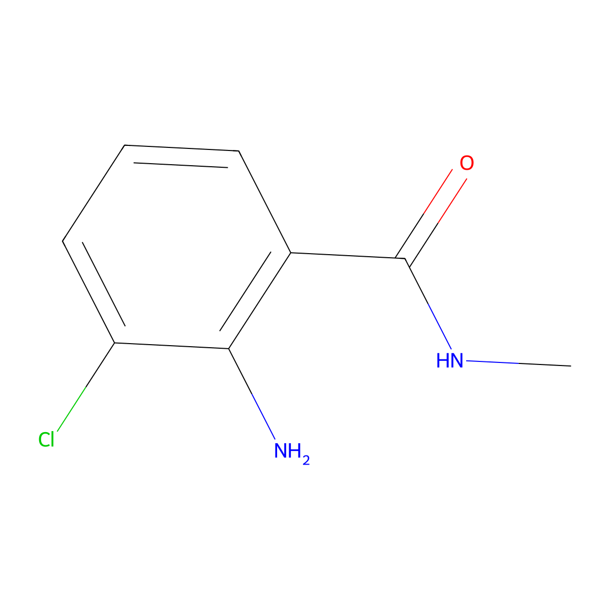 2-Amino-3-chloro-N-methylbenzamide molecular structure, CAS 18343-42-5