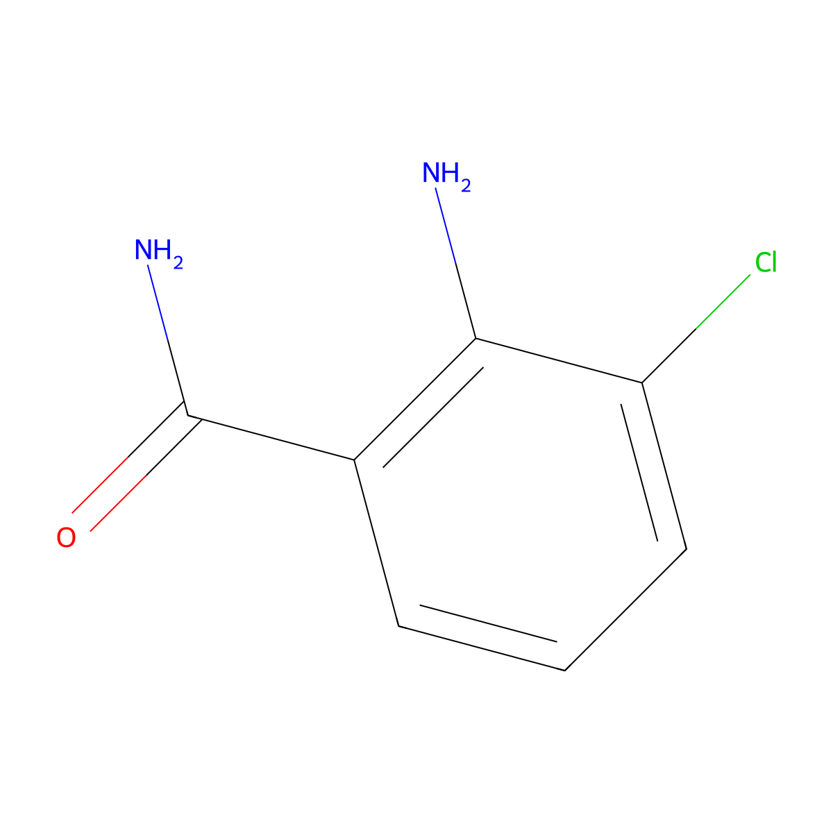 2-Amino-3-chlorobenzamide molecular structure, CAS 18343-44-7