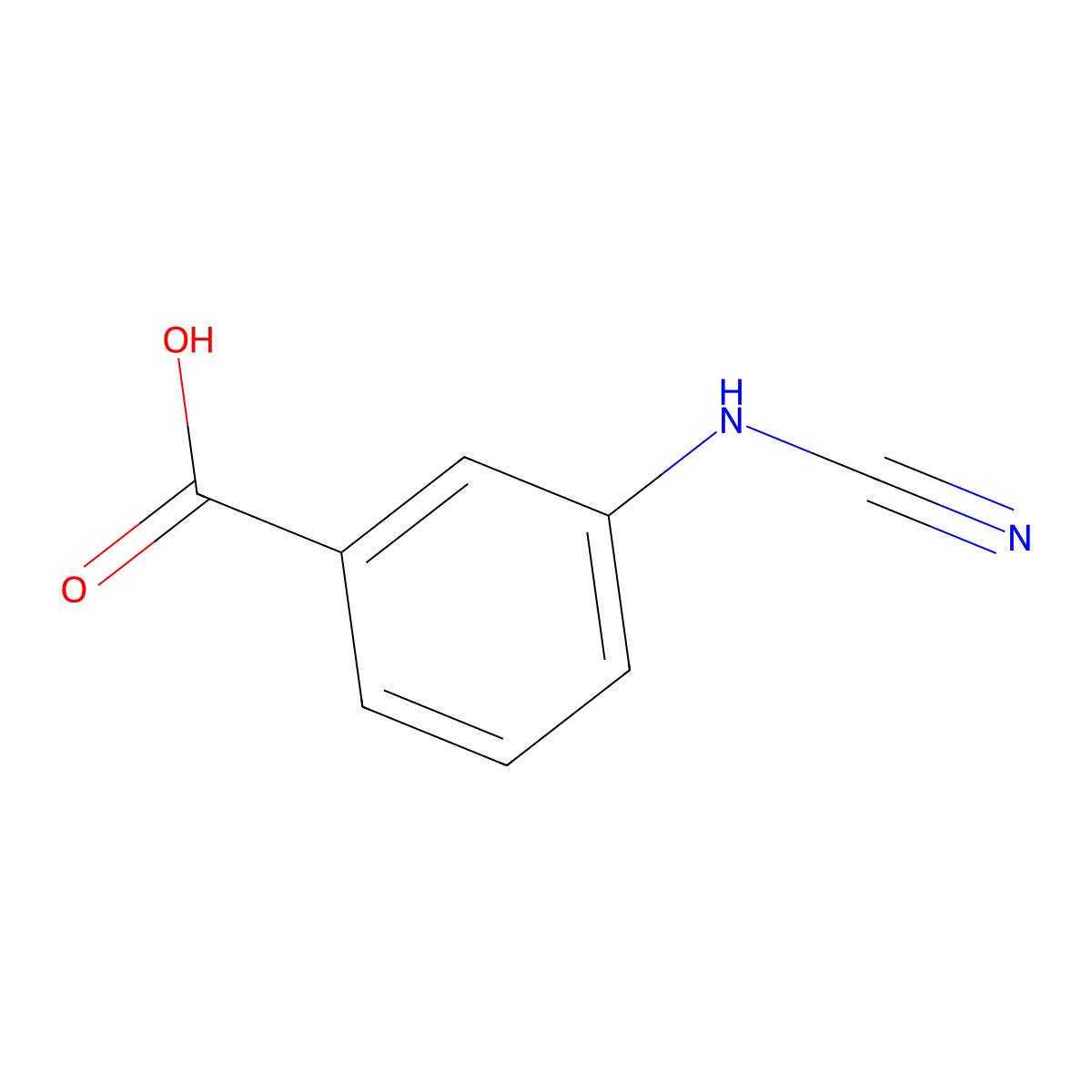 3-(Cyanoamino)benzoic acid molecular structure, CAS 183430-27-5