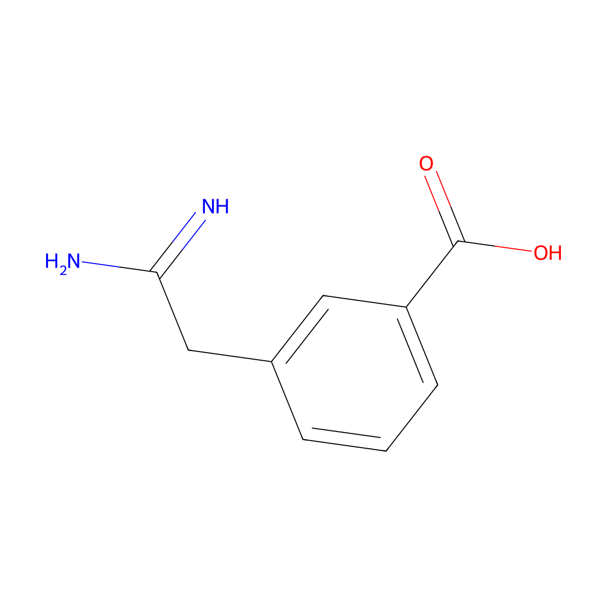 3-Carbamimidoylmethyl-benzoic acid molecular structure, CAS 183430-28-6