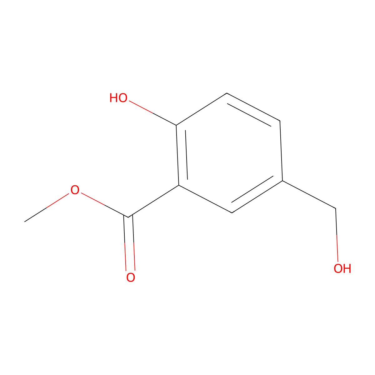 Methyl 2-hydroxy-5-(hydroxymethyl)benzoate molecular structure, CAS 183430-63-9