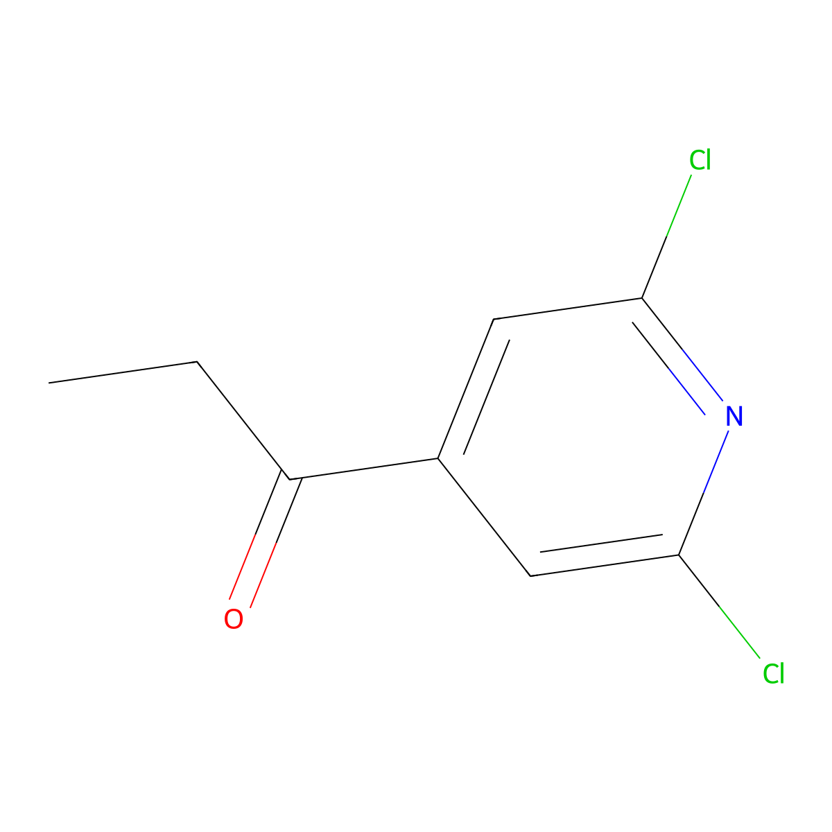1-(2,6-Dichloro-4-pyridinyl)-1-propanone molecular structure, CAS 183433-62-7