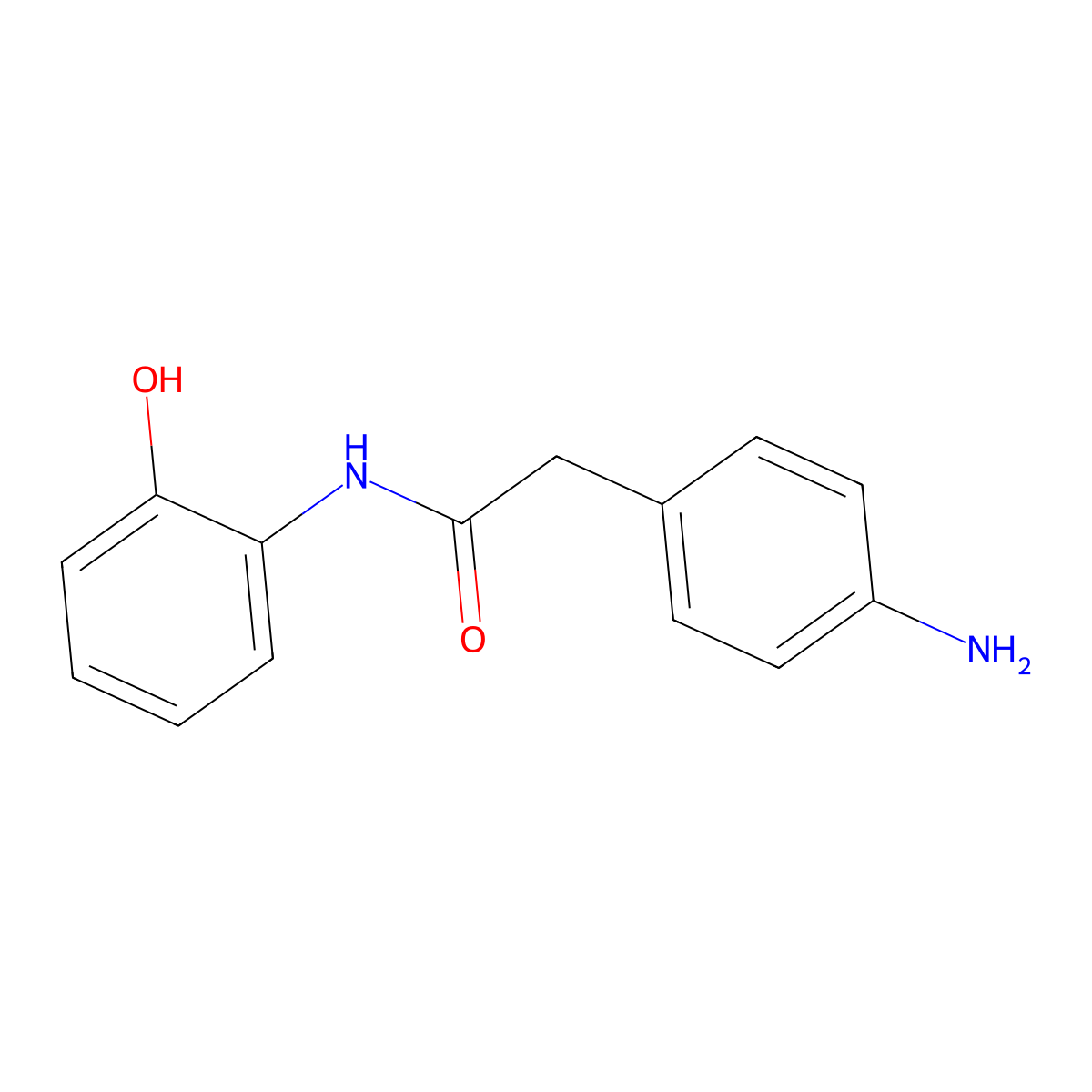 2-(4-aminophenyl)-N-(2-hydroxyphenyl)acetamide molecular structure, CAS 1834349-31-3
