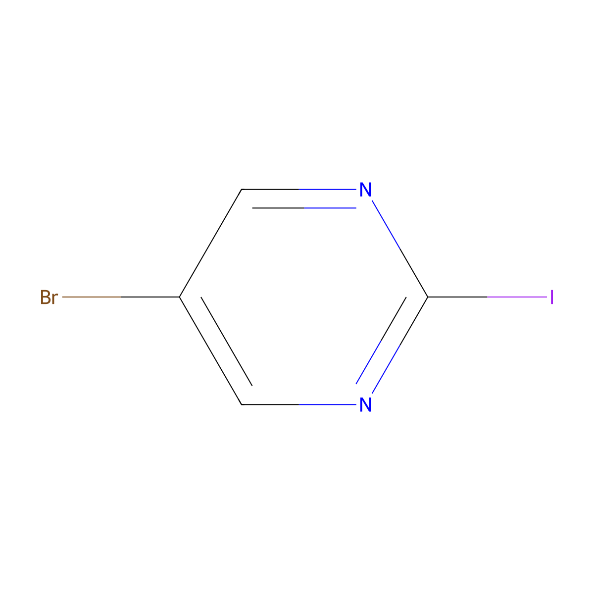 5-Bromo-2-iodopyrimidine molecular structure, CAS 183438-24-6