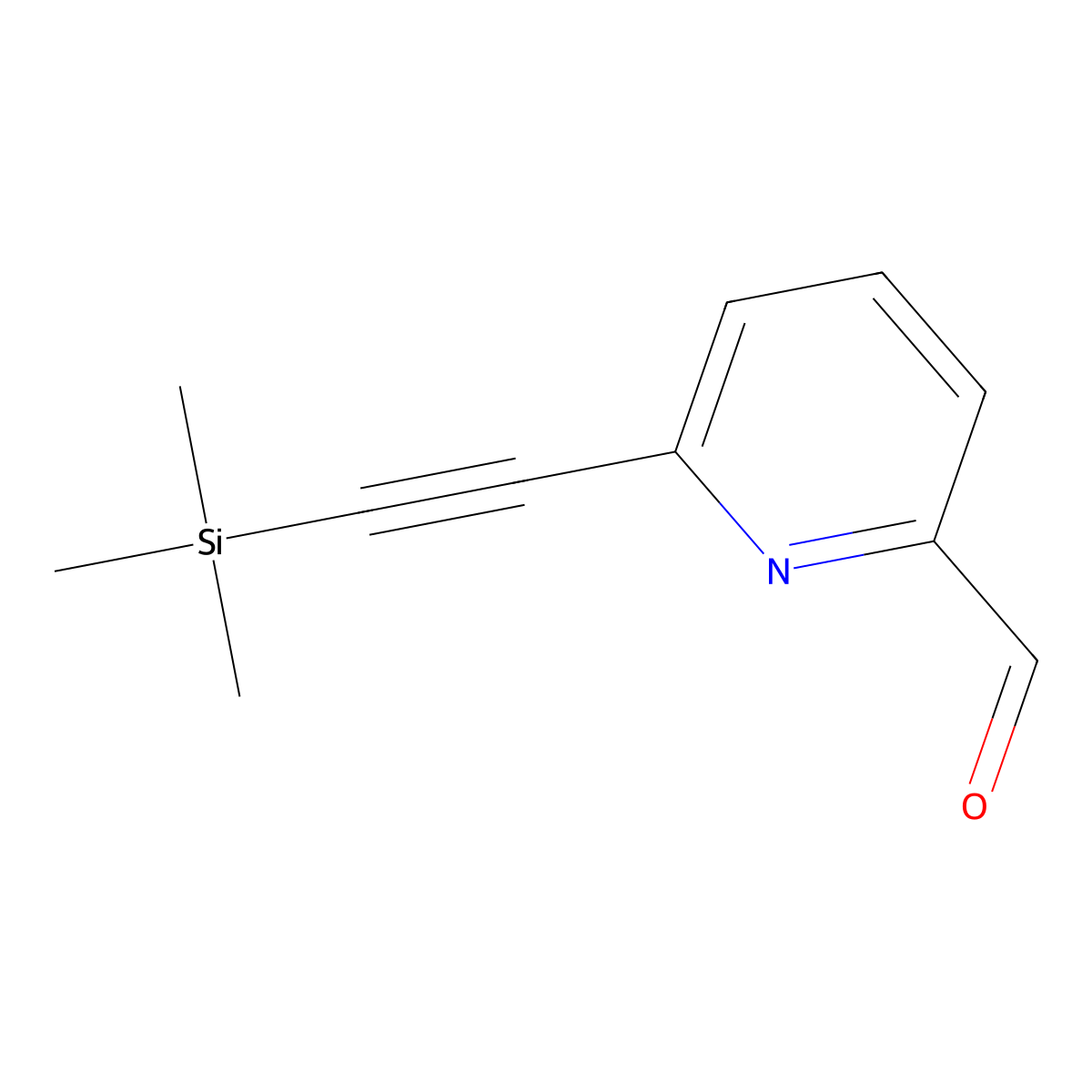 6-[2-(Trimethylsilyl)ethynyl]pyridine-2-carbaldehyde molecular structure, CAS 183438-94-0
