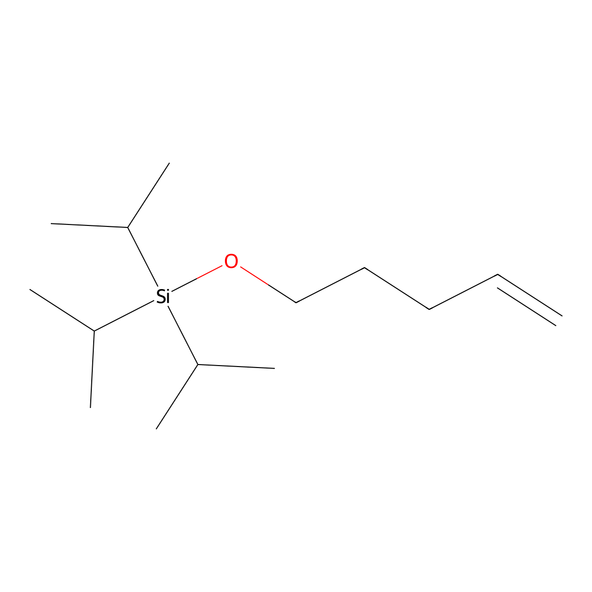Triisopropyl(4-penten-1-yloxy)silane molecular structure, CAS 183440-00-8