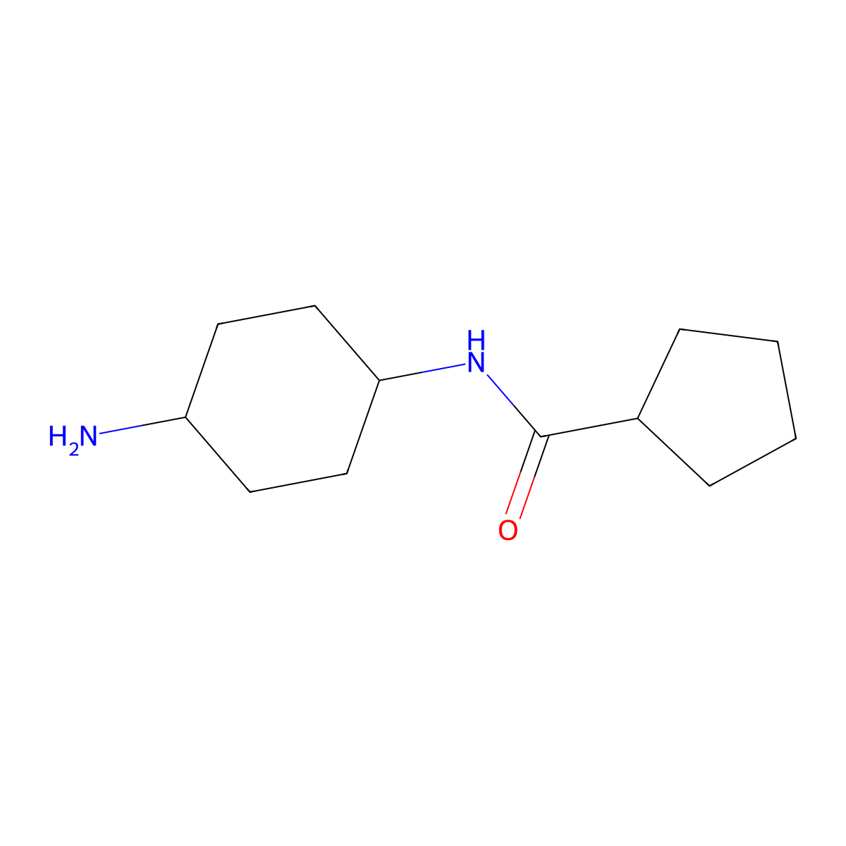 N-(4-aminocyclohexyl)cyclopentanecarboxamide molecular structure, CAS 1834405-68-3