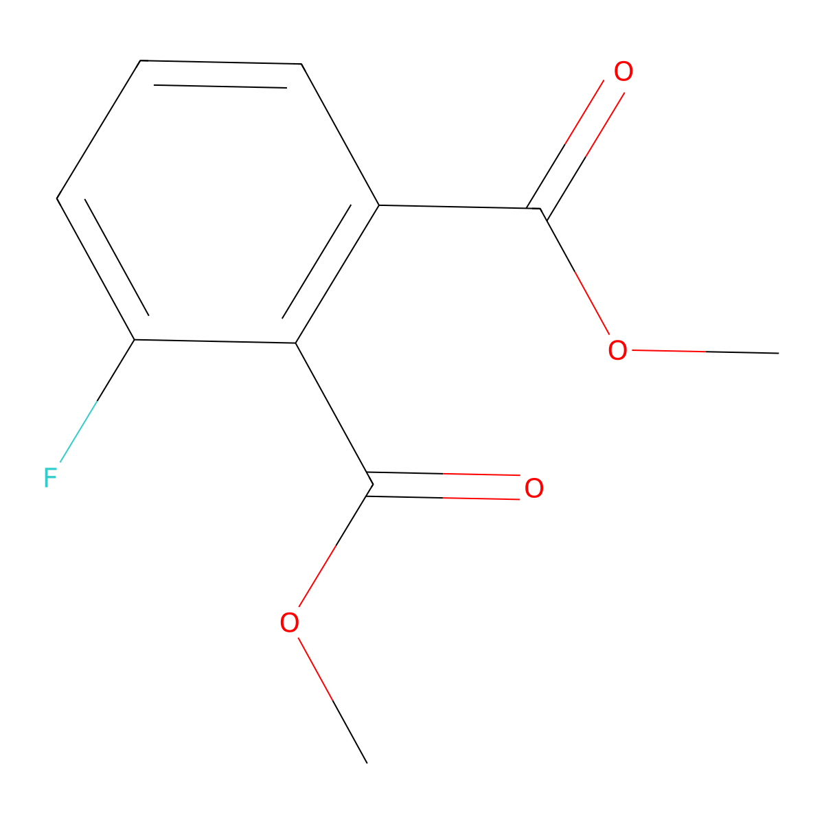 Dimethyl 3-fluorobenzene-1,2-dicarboxylate molecular structure, CAS 183448-41-1