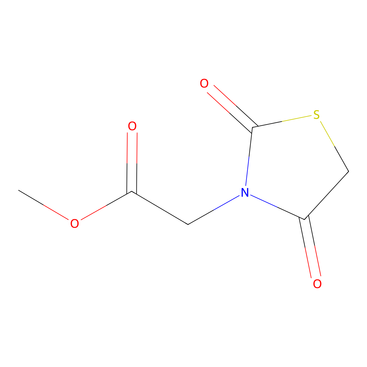 Methyl 2-(2,4-dioxothiazolidin-3-yl)acetate molecular structure, CAS 18345-22-7