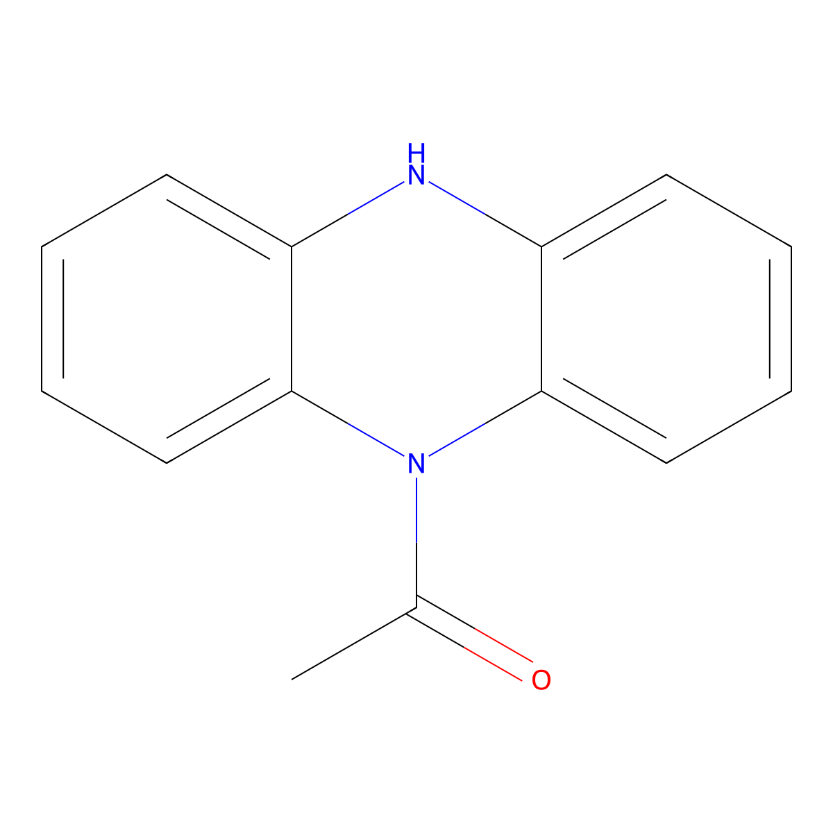 5-Acetyl-5,10-dihydrophenazine molecular structure, CAS 18345-95-4