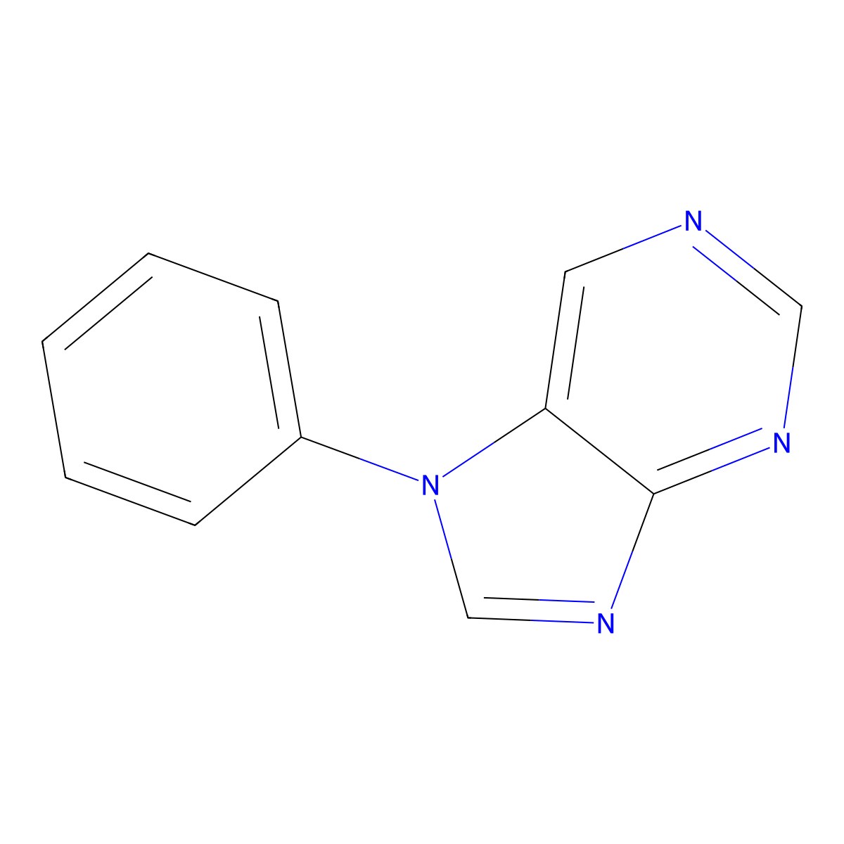 7-phenyl-7H-purine molecular structure, CAS 18346-05-9