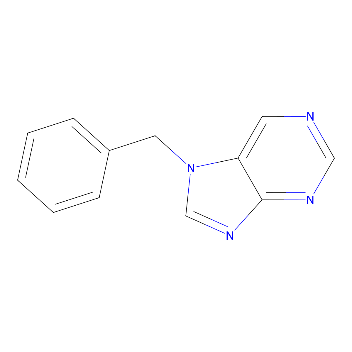 7-Benzyl-7h-purine molecular structure, CAS 18346-06-0