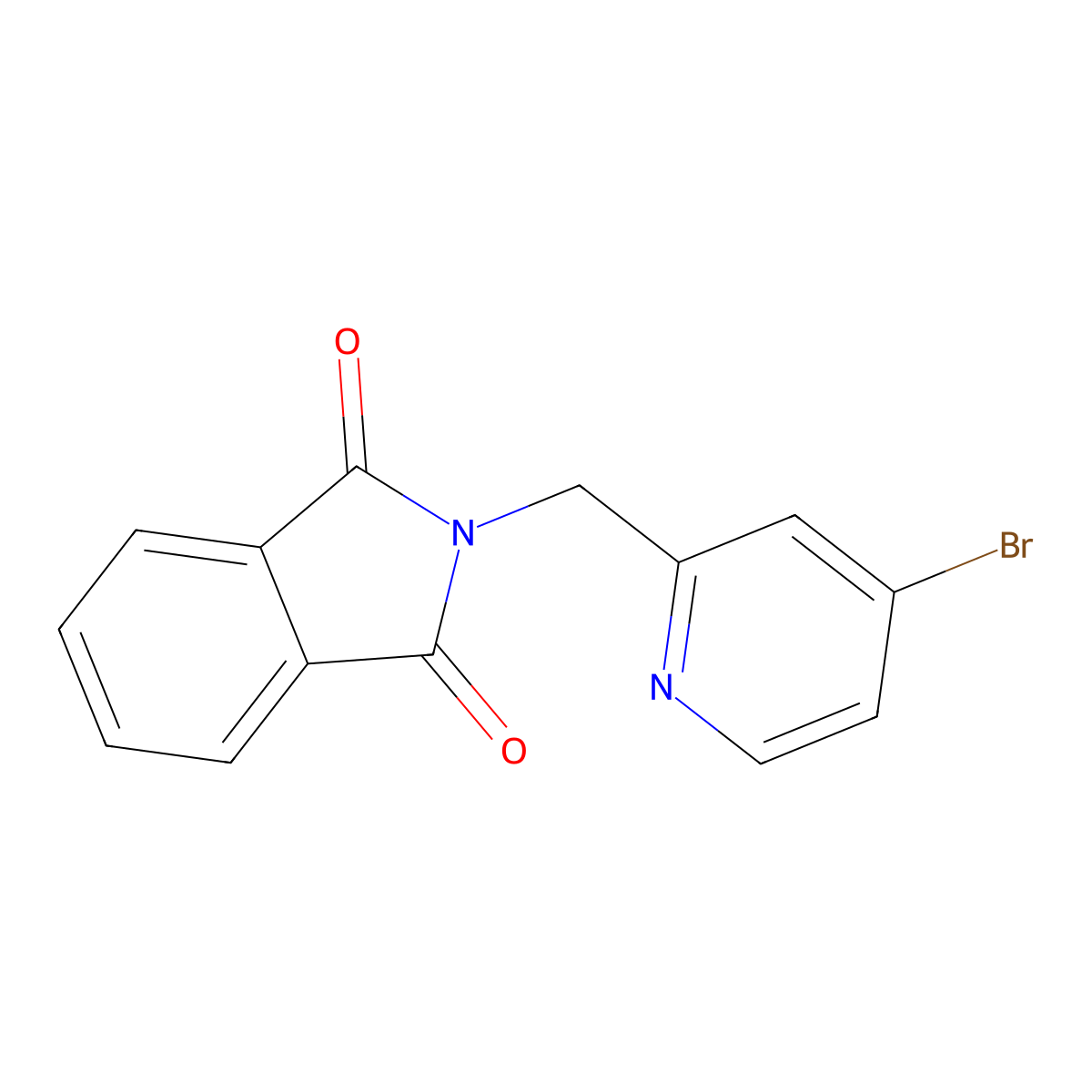 2-[(4-bromopyridin-2-yl)methyl]-2,3-dihydro-1H-isoindole-1,3-dione molecular structure, CAS 1834611-93-6