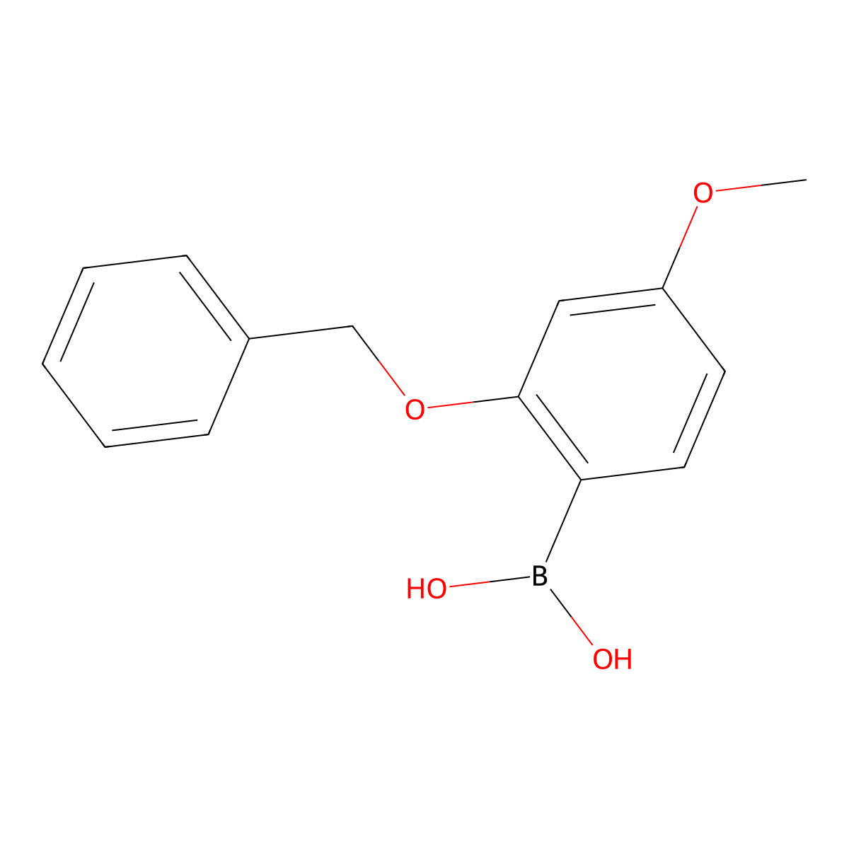 2-(Benzyloxy)-4-methoxyphenylboronic acid molecular structure, CAS 183474-19-3