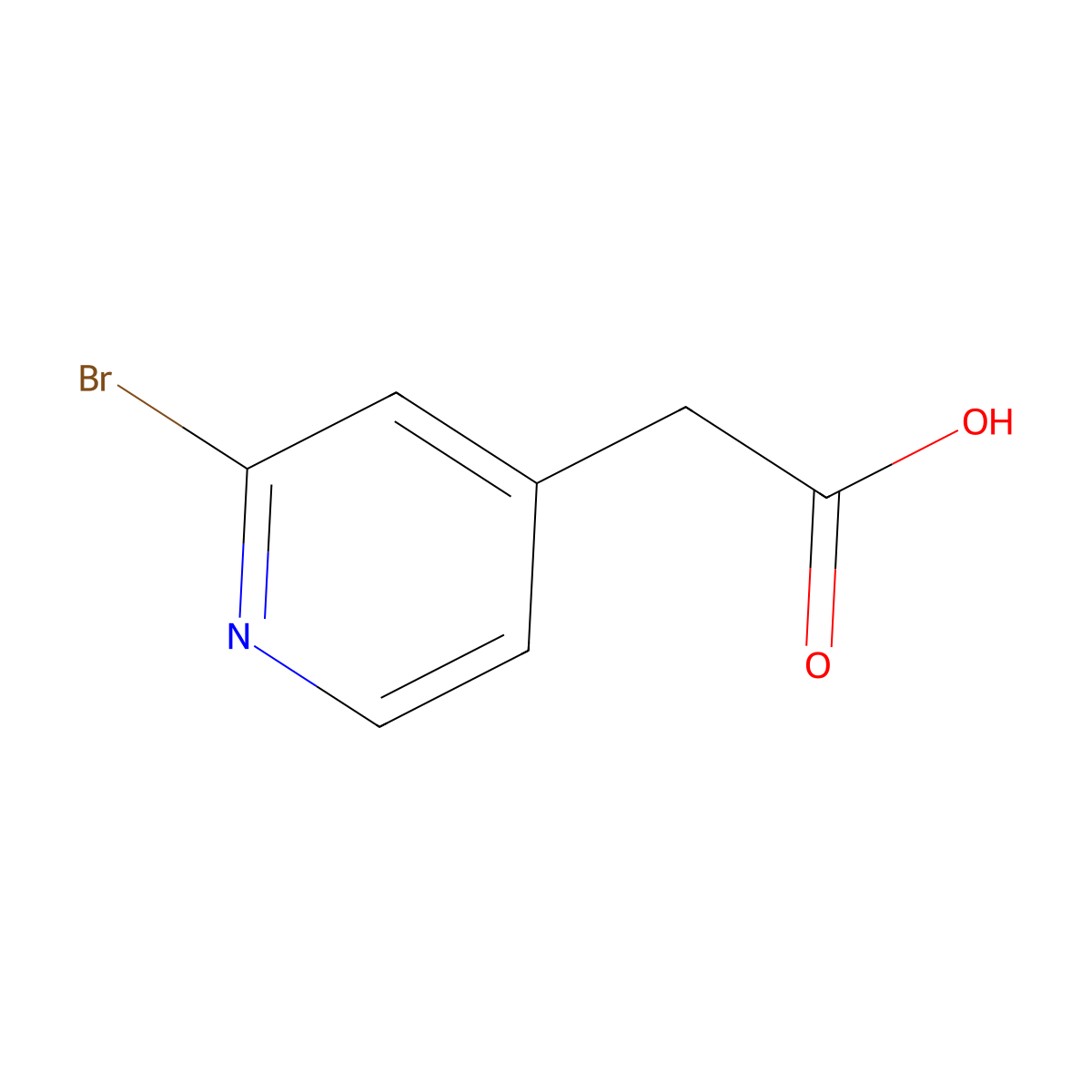 2-(2-Bromopyridin-4-yl)acetic acid molecular structure, CAS 183483-29-6