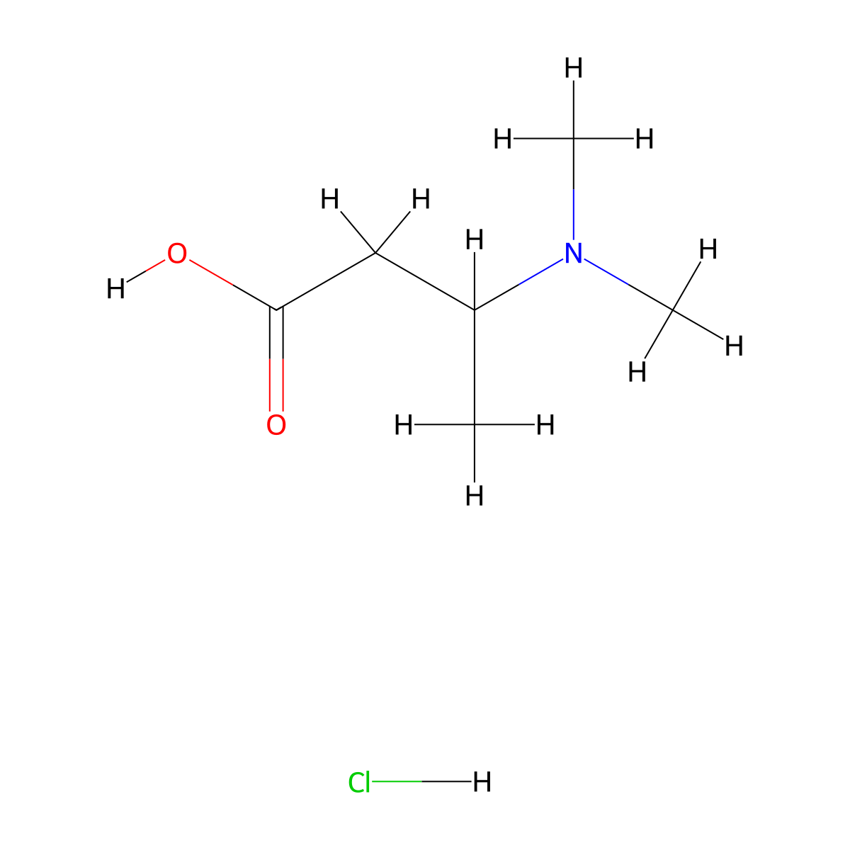 3-(Dimethylamino)butanoic acid hydrochloride molecular structure, CAS 183488-55-3