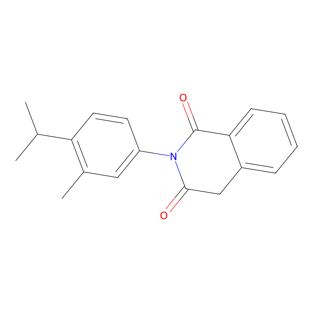 2-(4-isopropyl-3-methylphenyl)-1,3(2H,4H)-isoquinolinedione molecular structure, CAS 183488-98-4