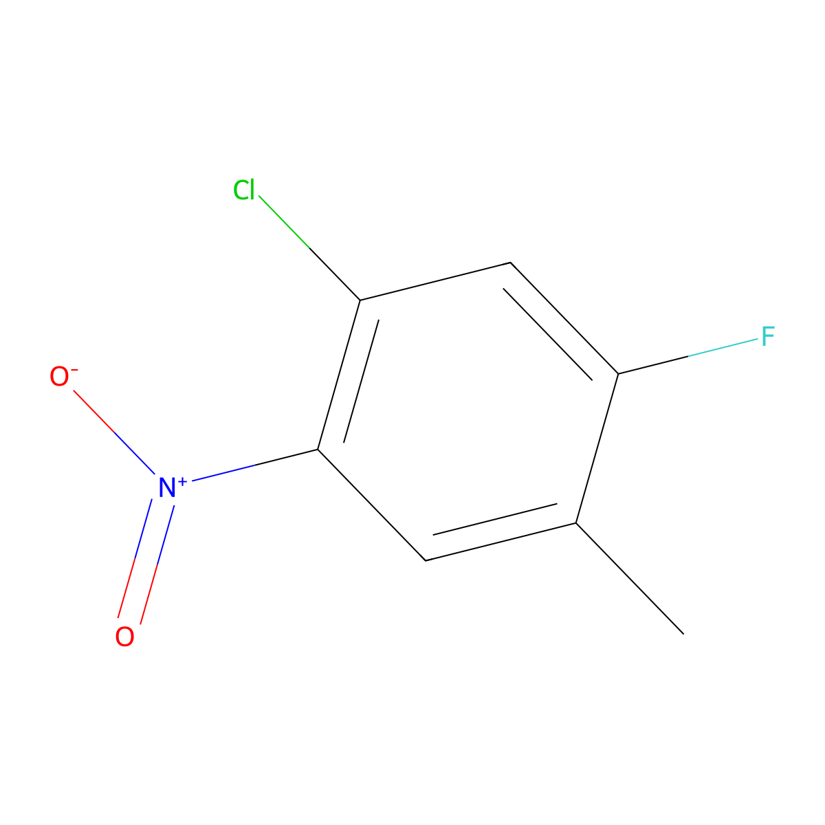 4-Chloro-2-fluoro-5-nitrotoluene molecular structure, CAS 18349-11-6