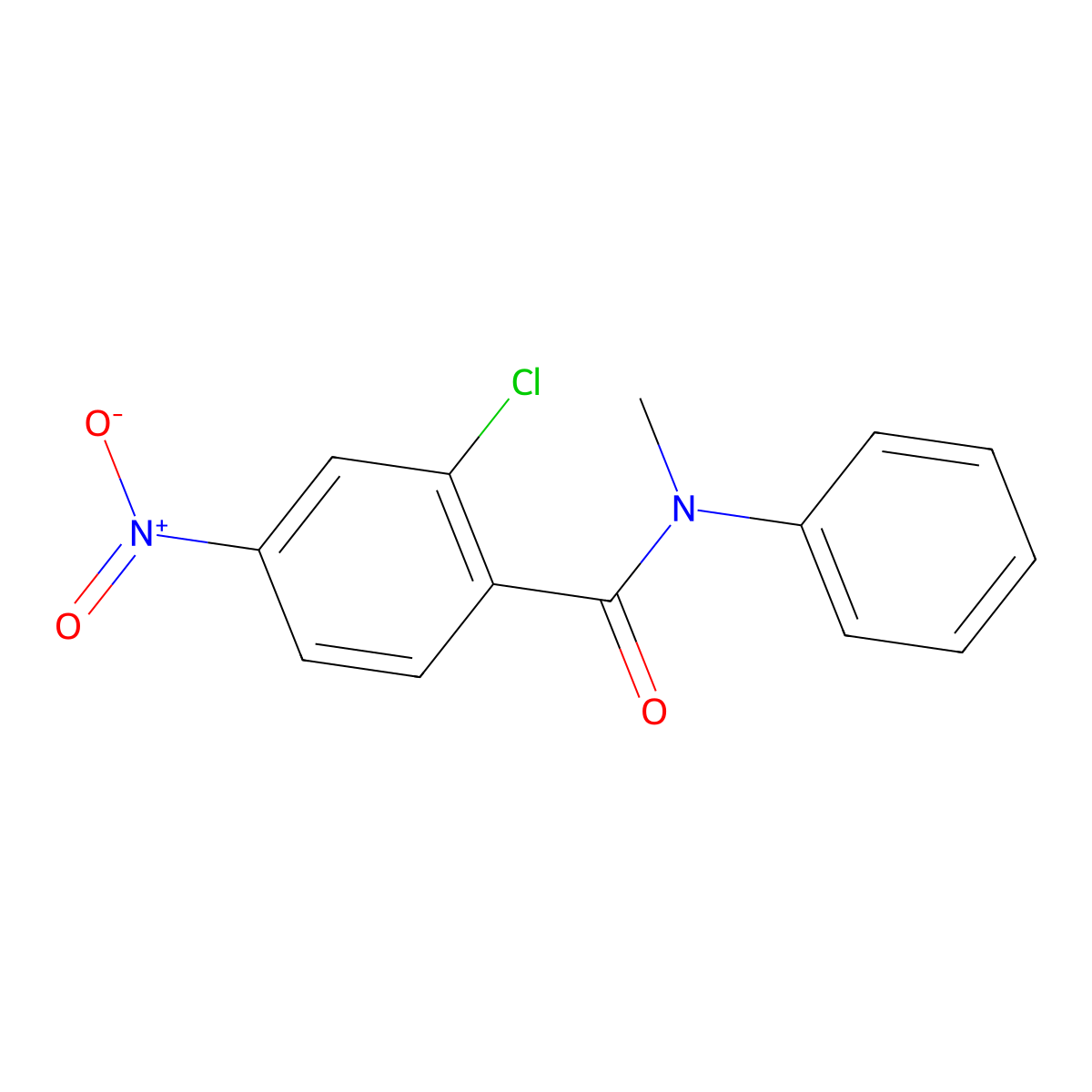 2-chloro-N-methyl-4-nitro-N-phenylbenzamide molecular structure, CAS 183495-93-4
