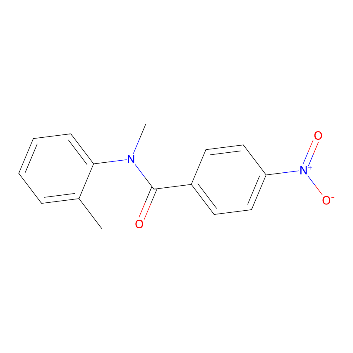 N-methyl-N-(2-methylphenyl)-4-nitrobenzamide molecular structure, CAS 183495-94-5