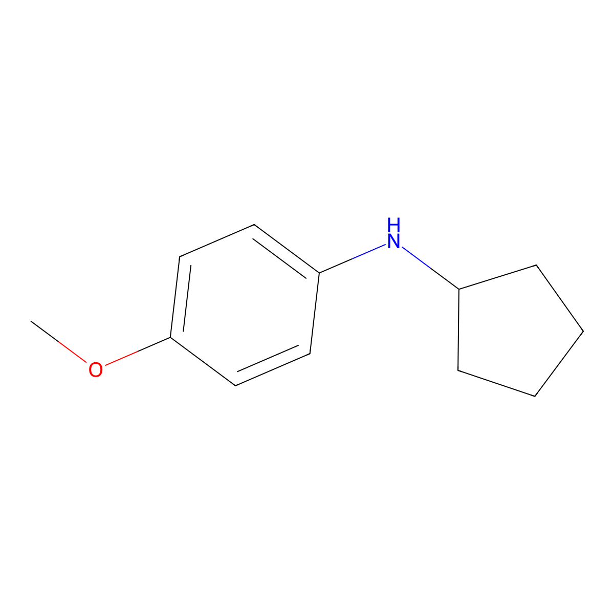 N-Cyclopentyl-4-methoxyaniline molecular structure, CAS 183496-95-9