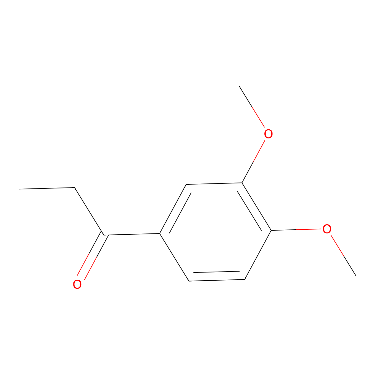 1-Propanone, 1-(3,4-dimethoxyphenyl)- molecular structure, CAS 1835-04-7