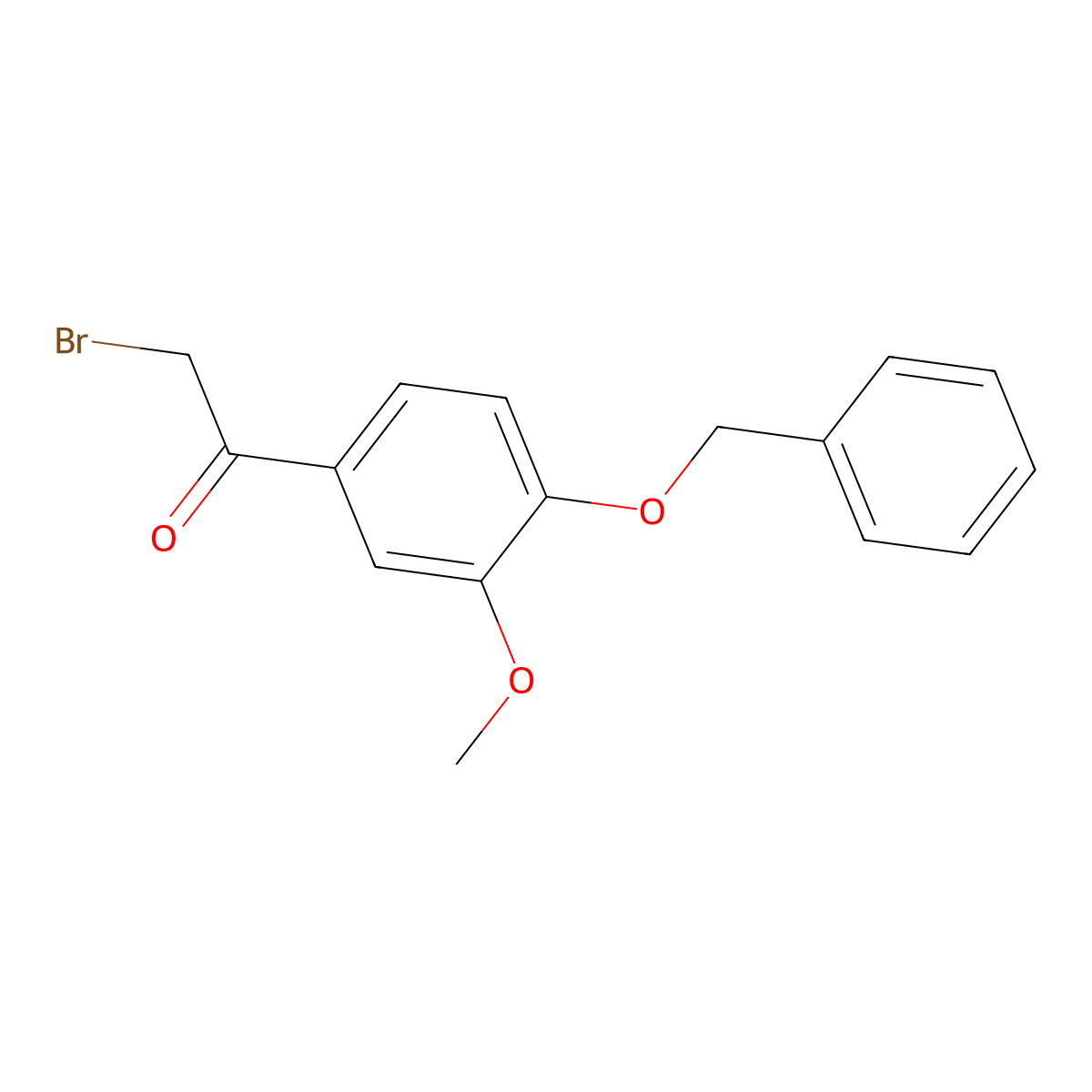 4-(Benzyloxy)-3-methoxyphenacyl bromide molecular structure, CAS 1835-12-7