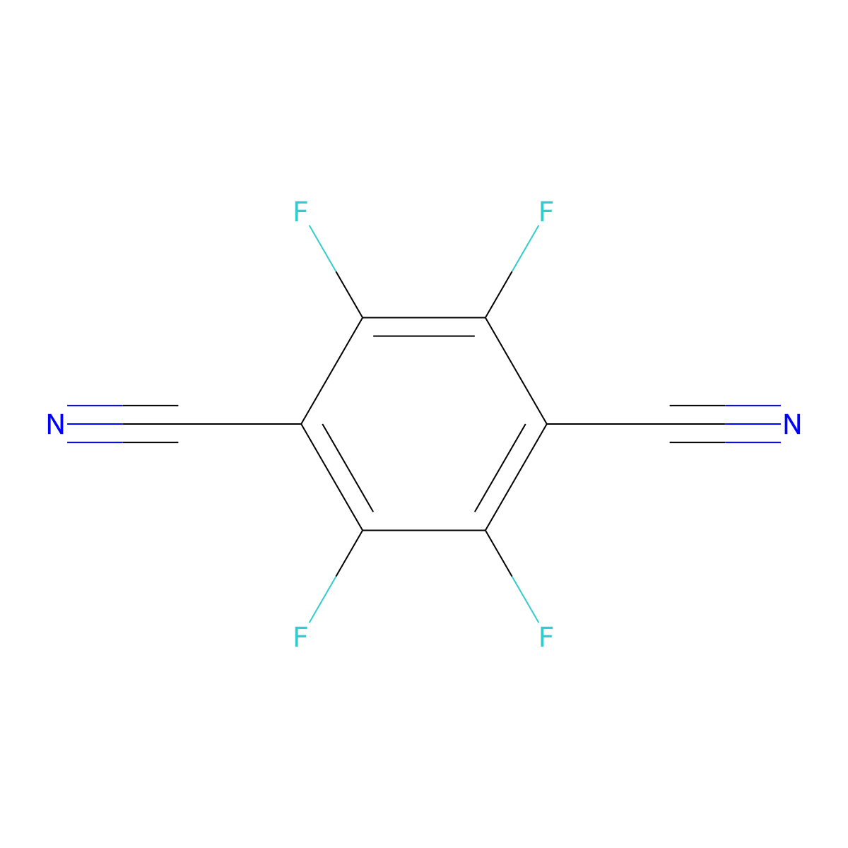 Tetrafluoroterephthalonitrile molecular structure, CAS 1835-49-0