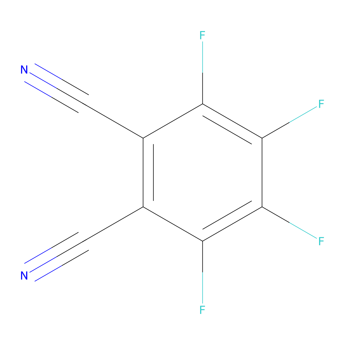 Tetrafluorophthalonitrile molecular structure, CAS 1835-65-0