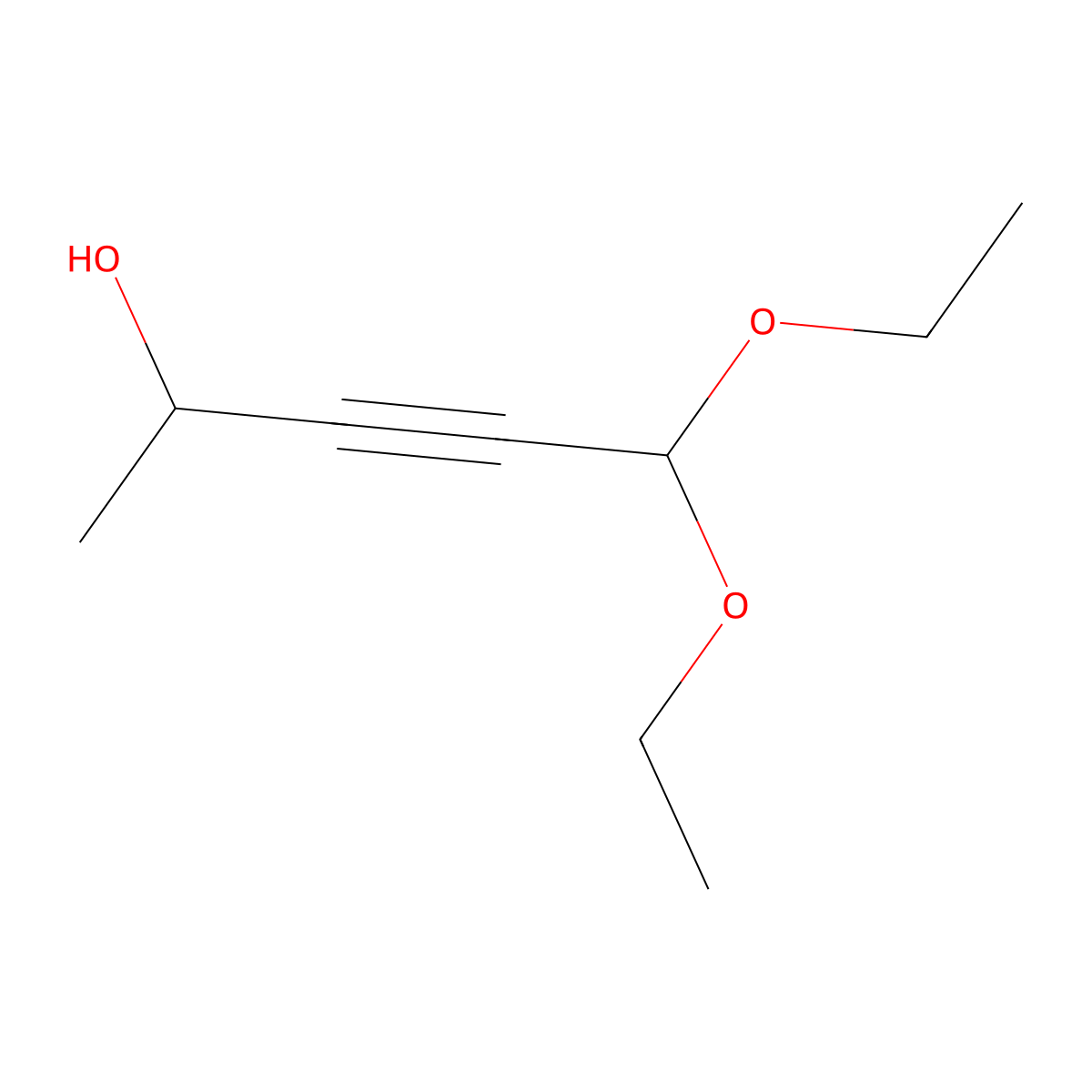 5,5-Diethoxypent-3-yn-2-ol molecular structure, CAS 18350-46-4