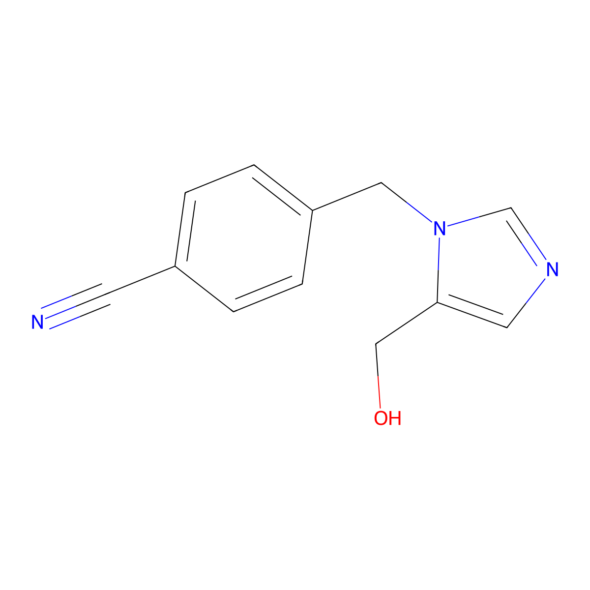 1-(4-Cyanobenzyl)-5-hydroxymethyl-1H-imidazole molecular structure, CAS 183500-36-9