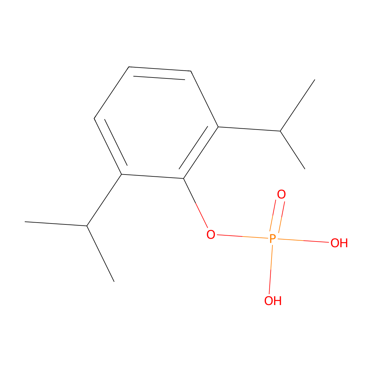 2,6-Di(propan-2-yl)phenyl dihydrogen phosphate molecular structure, CAS 18351-38-7