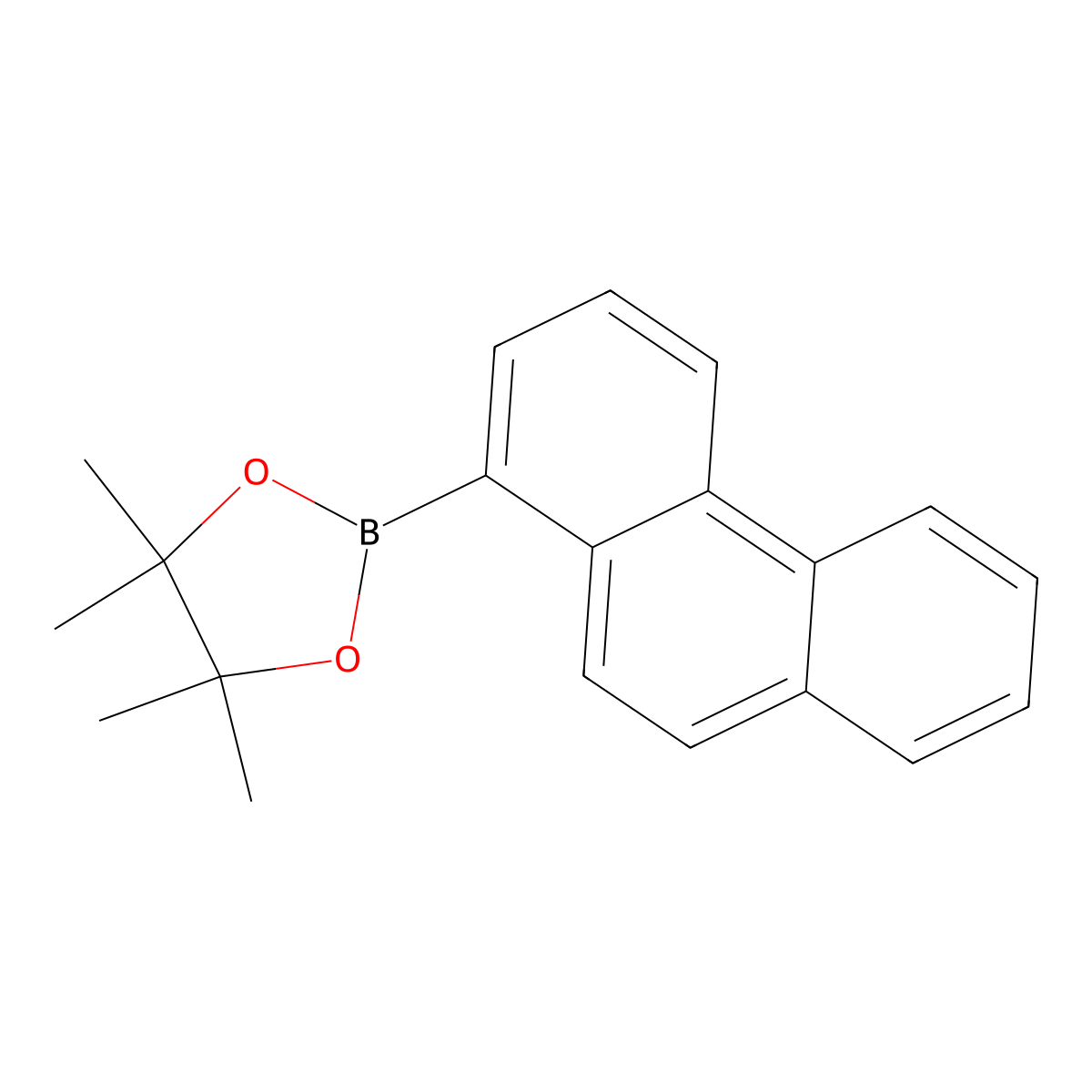 4,4,5,5-Tetramethyl-2-(phenanthren-1-yl)-1,3,2-dioxaborolane molecular structure, CAS 1835207-09-4