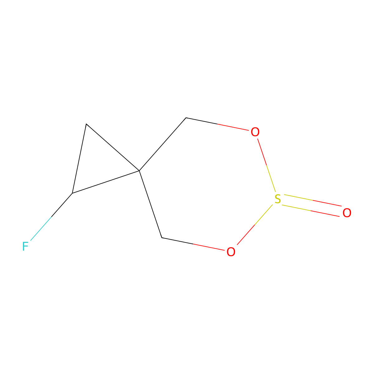 1-Fluoro-5,7-dioxa-6-thiaspiro[2.5]octane 6-oxide molecular structure, CAS 1835276-52-2