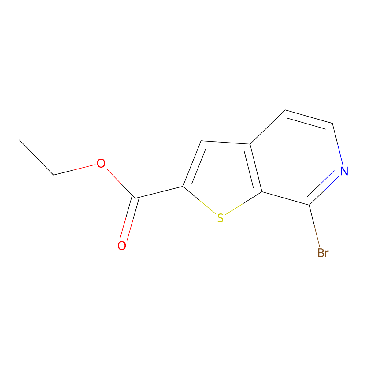 Ethyl 7-bromothieno[2,3-c]pyridine-2-carboxylate molecular structure, CAS 1835288-51-1
