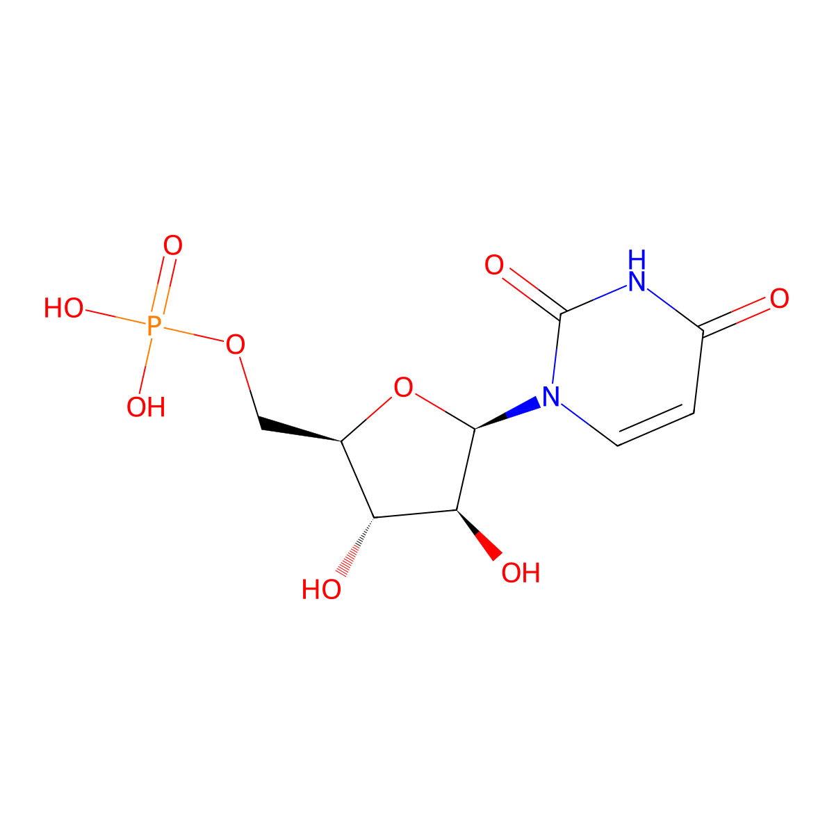 Uracil arabinotide molecular structure, CAS 18354-06-8