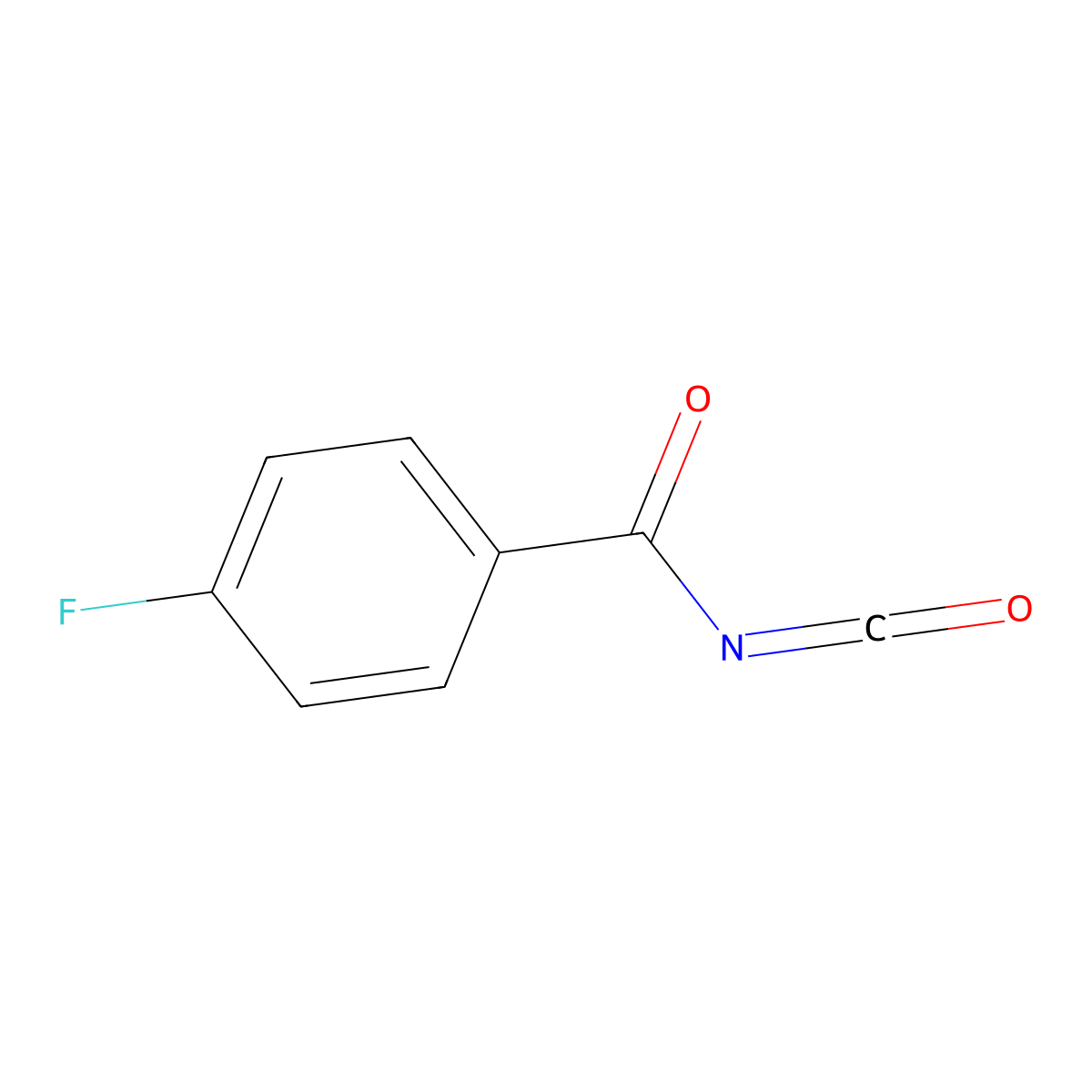 4-Fluorobenzoyl isocyanate molecular structure, CAS 18354-35-3