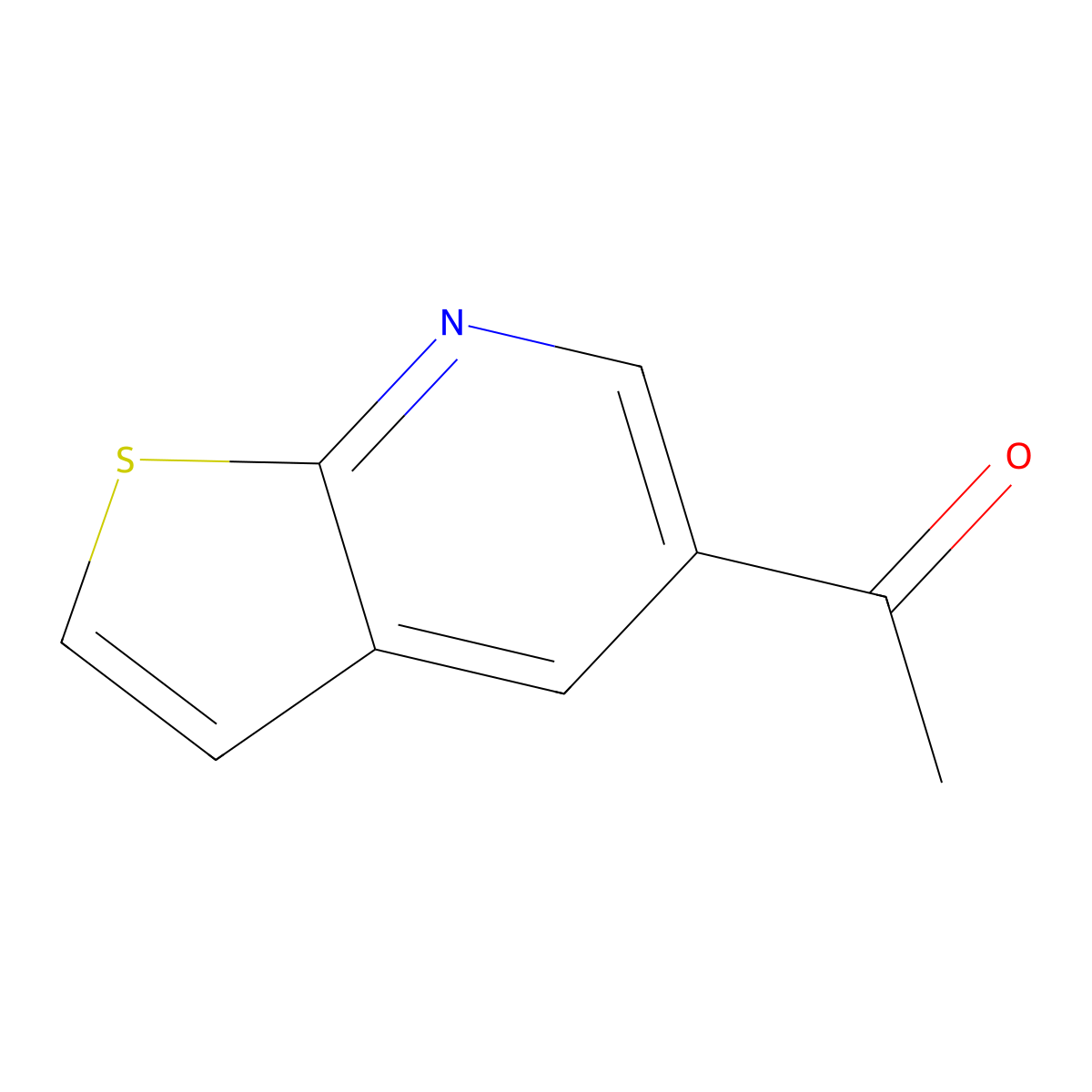 1-(Thieno[2,3-b]pyridin-5-yl)ethanone molecular structure, CAS 18354-57-9
