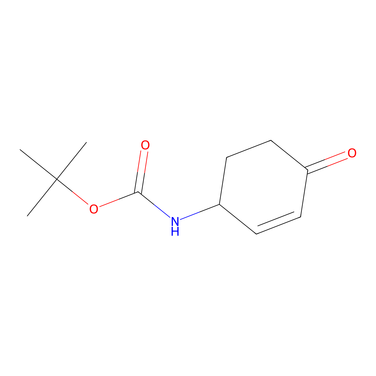 (S)-tert-Butyl (4-oxocyclohex-2-en-1-yl)carbamate molecular structure, CAS 183545-02-0