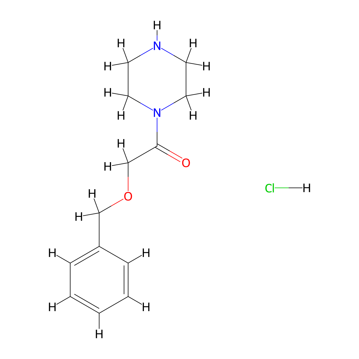 2-Benzyloxy-1-piperazin-1-yl-ethanone hydrochloride molecular structure, CAS 1835459-66-9