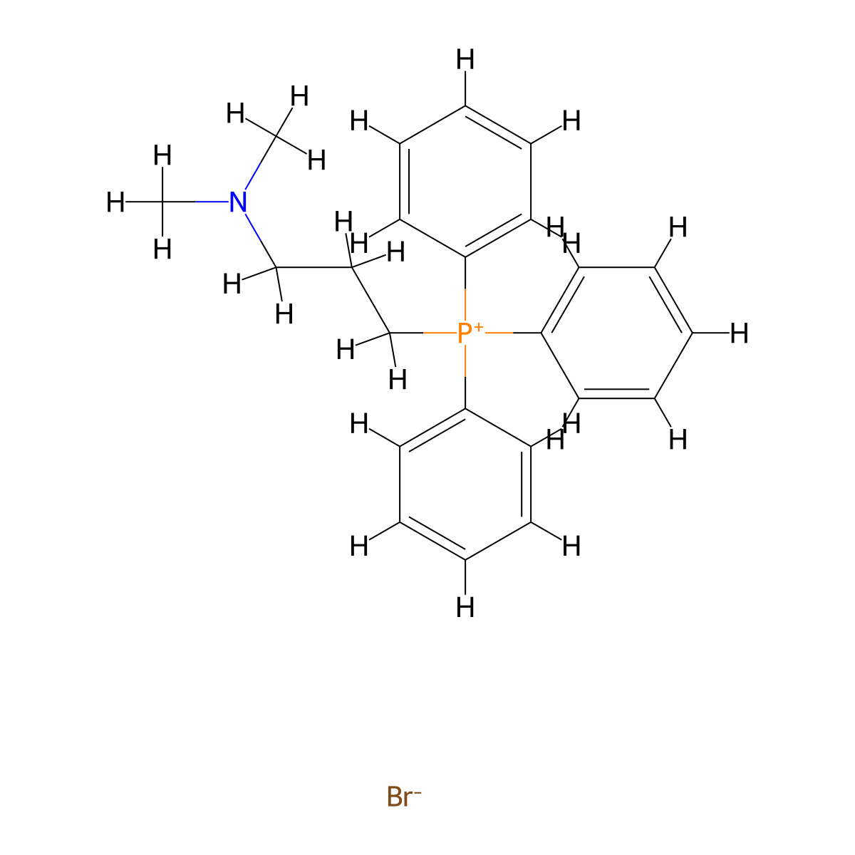 3-(Dimethylamino)propyl-triphenylphosphanium;bromide molecular structure, CAS 18355-96-9