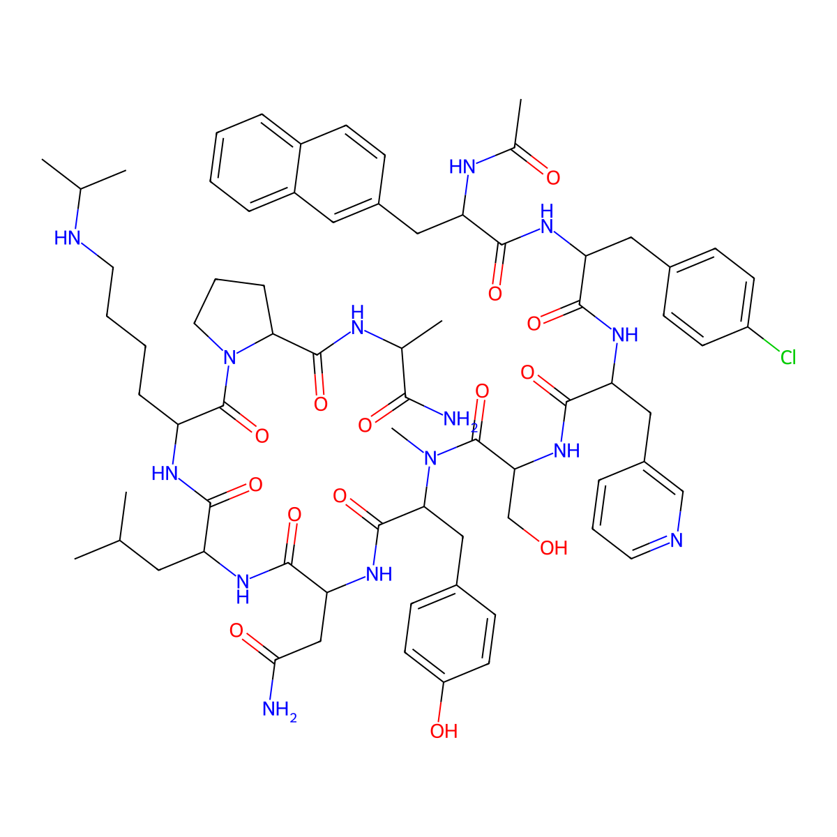 Abarelix molecular structure, CAS 183552-38-7